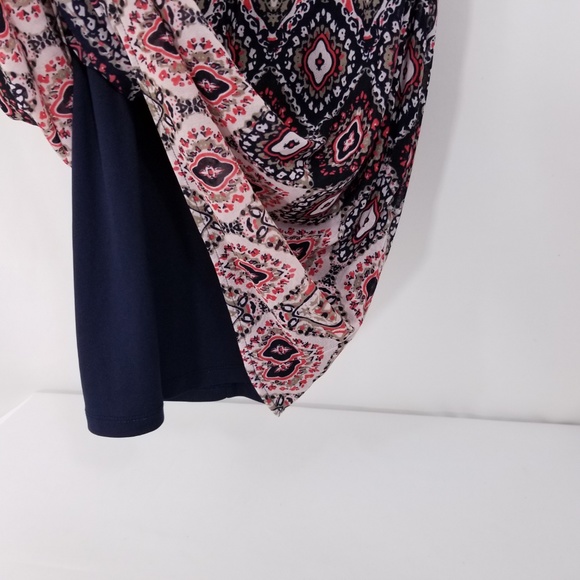 Dana Buchman Sheath Dress Blue Beige Print Small - Picture 6 of 8